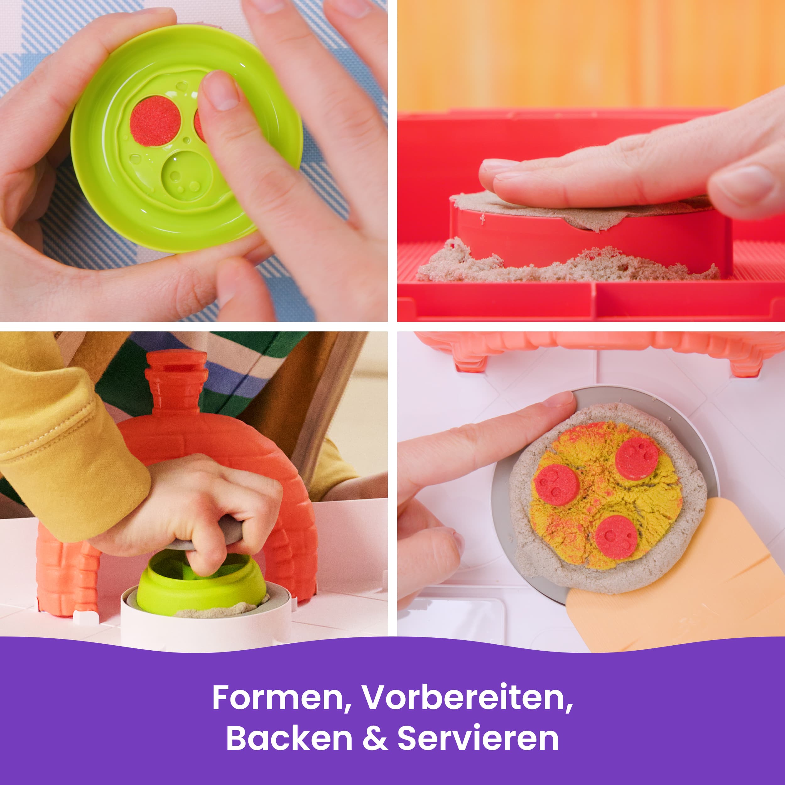 Produktbild Spin Master - Kinetic Sand Squish Pizza Set 6 von 8