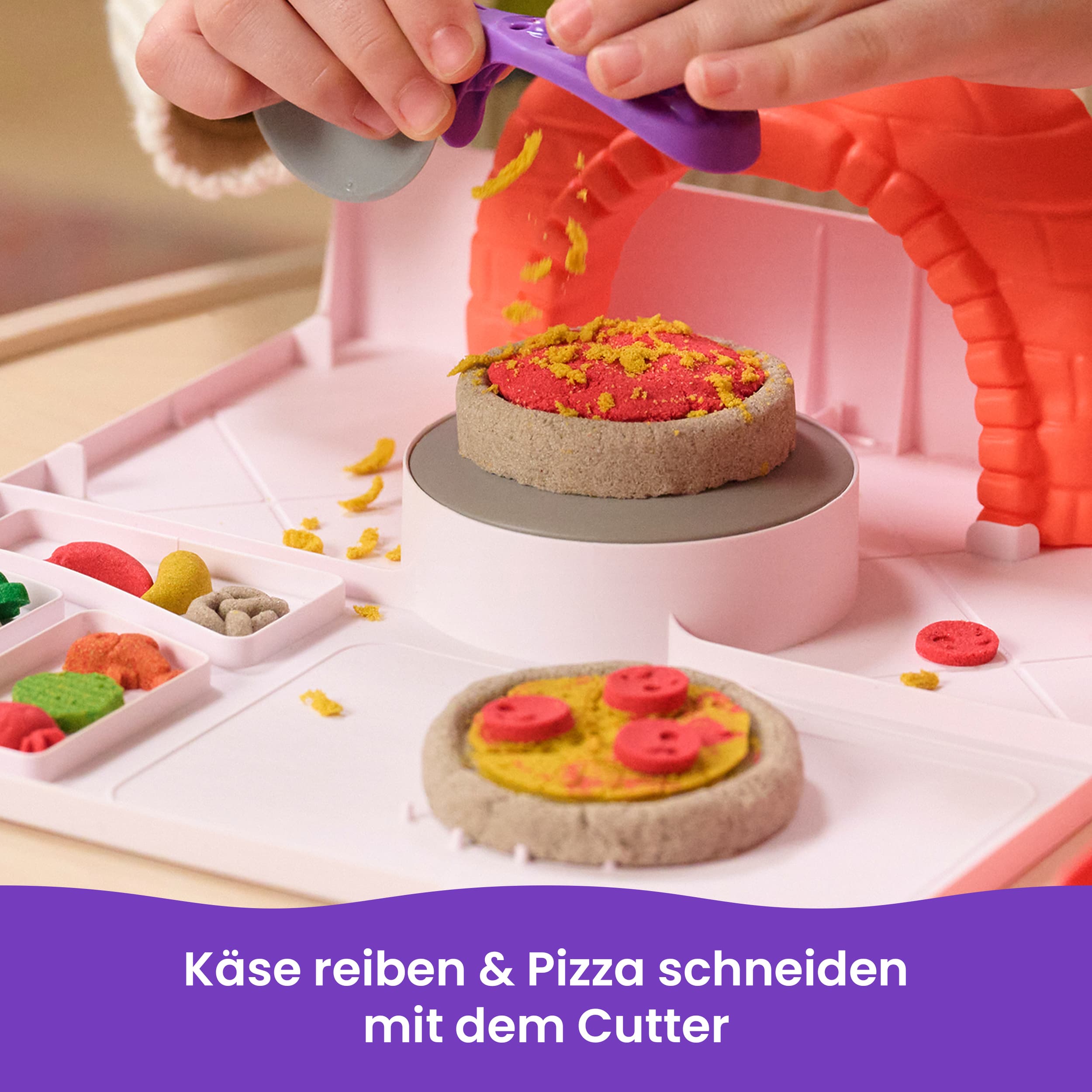 Produktbild Spin Master - Kinetic Sand Squish Pizza Set 5 von 8