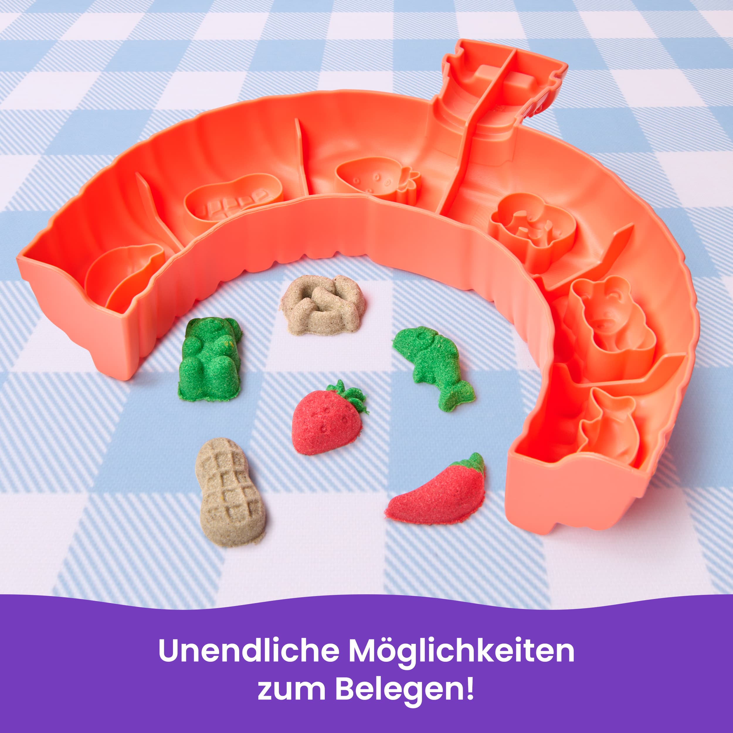Produktbild Spin Master - Kinetic Sand Squish Pizza Set 4 von 8