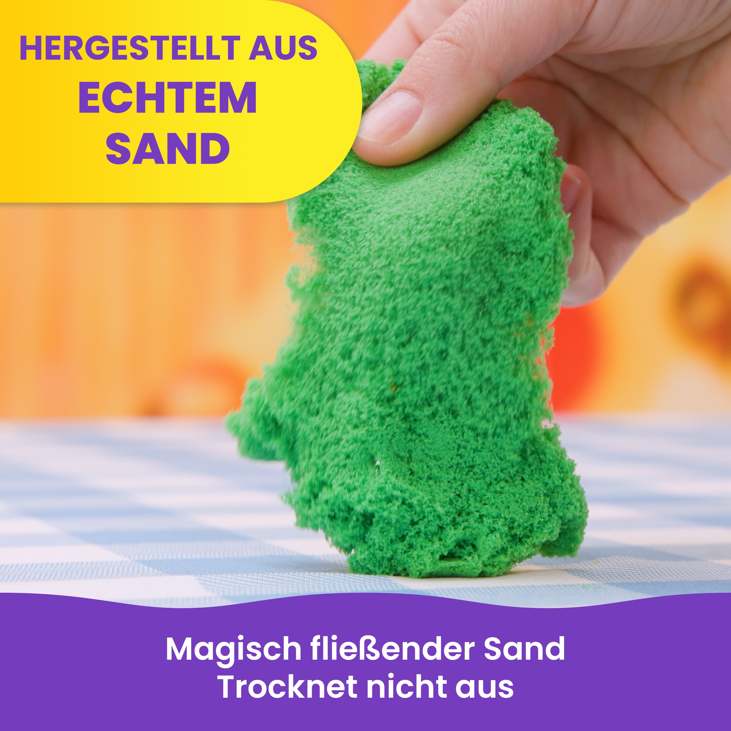 Produktbild Spin Master - Kinetic Sand Squish Pizza Set 2 von 8