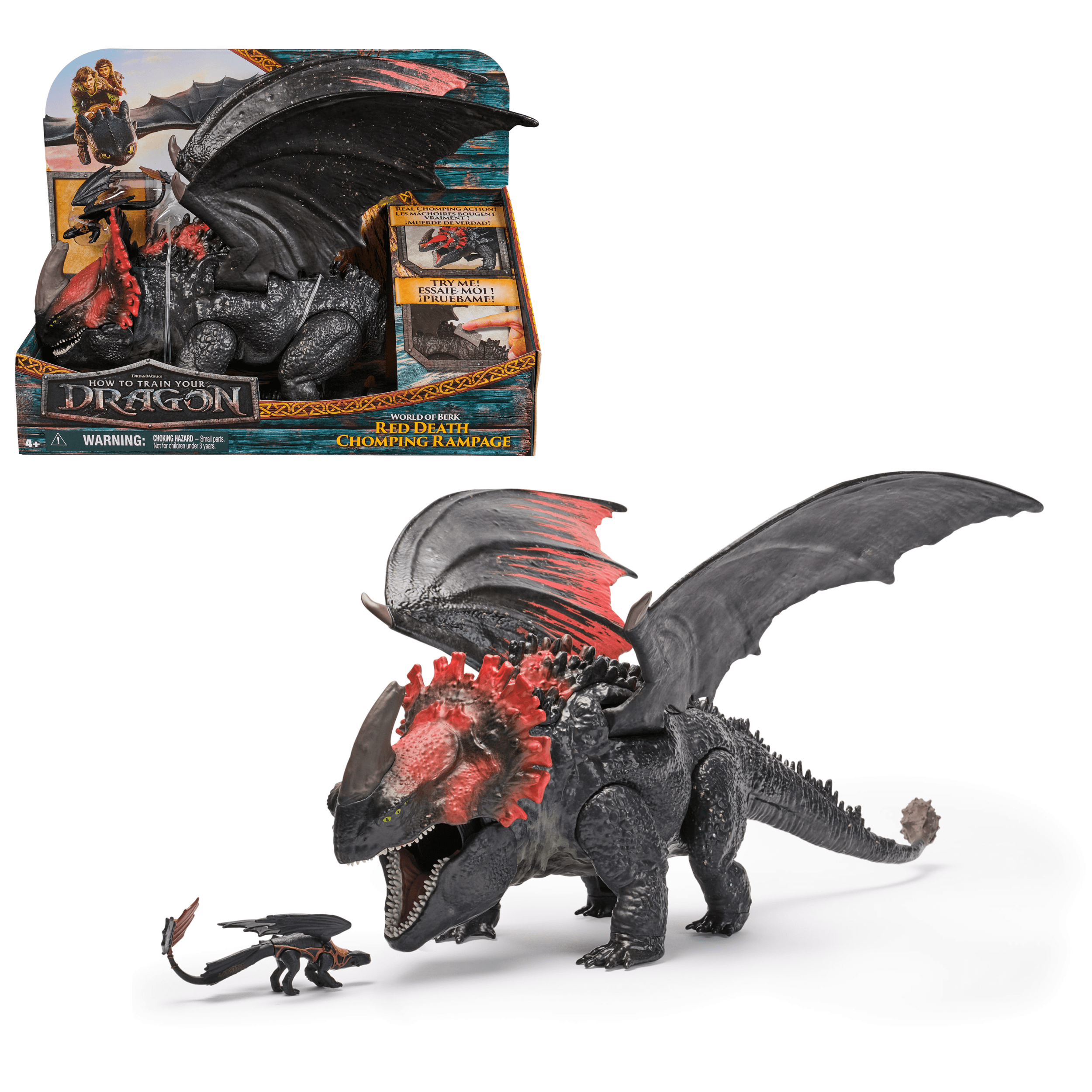 Drachenzähmen leicht gemacht - Actionfiguren-Set mit Roter Tod-Drachenfigur & Mini Ohnezahn