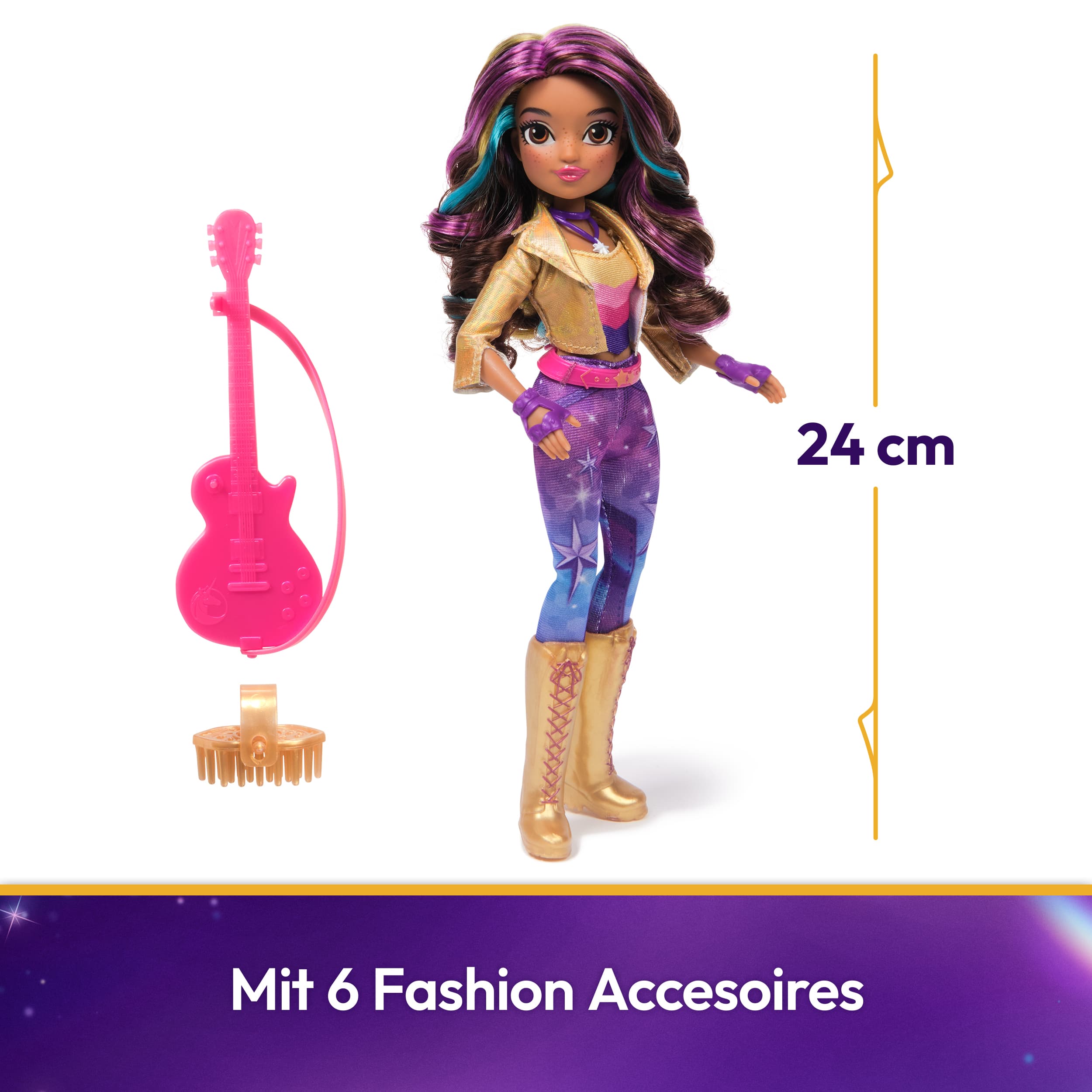 Produktbild Unicorn Academy Ankleidepuppe Sophia - die Originalpuppe zur beliebten Netflix-Serie, 24 cm groß, mit echtem Haar 7 von 7