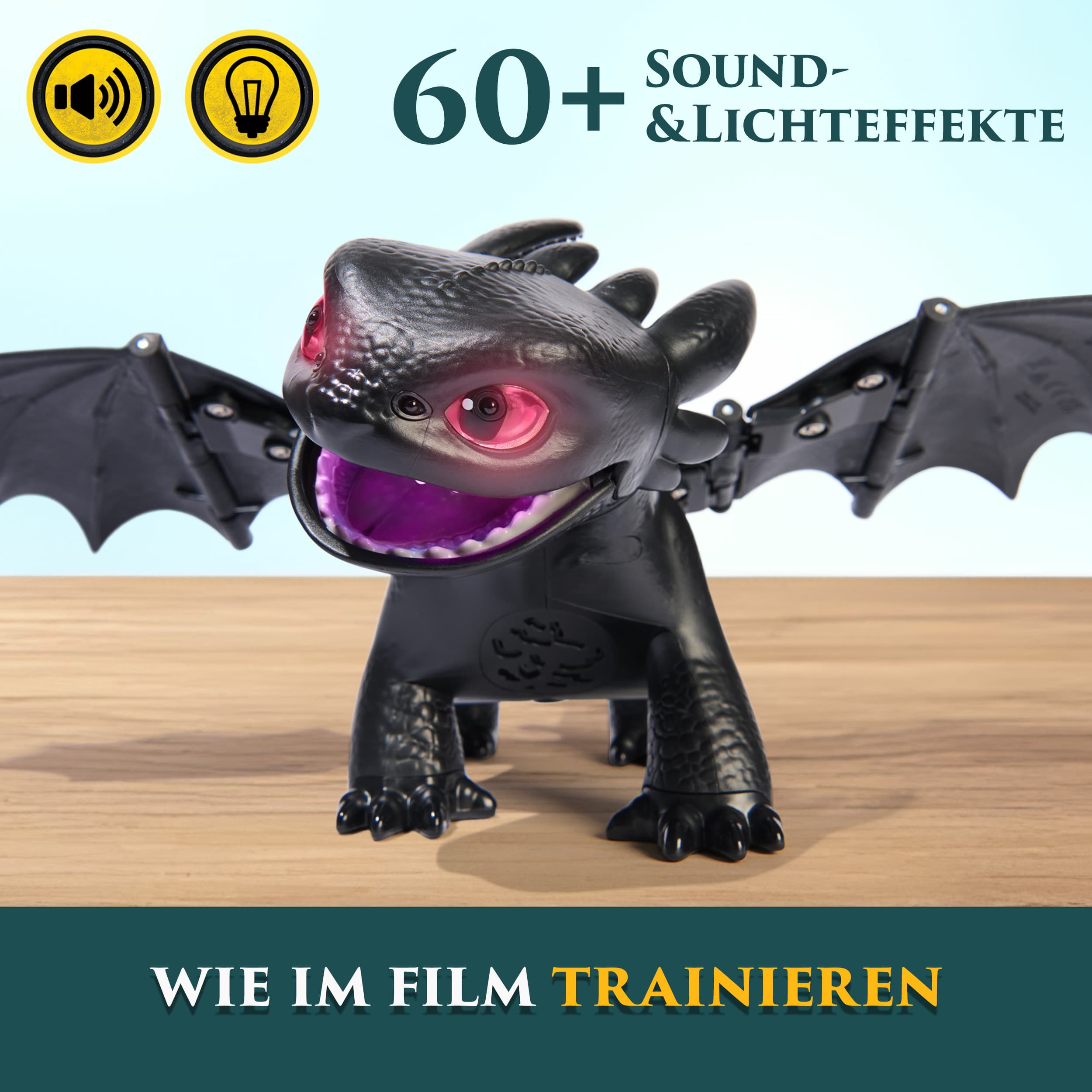 Produktbild Drachenzähmen leicht gemacht - Interaktive Drachenfigur Ohnezahn mit LIcht- & Soundeffekten, Trainings- und Spielfunktionen 8 von 10