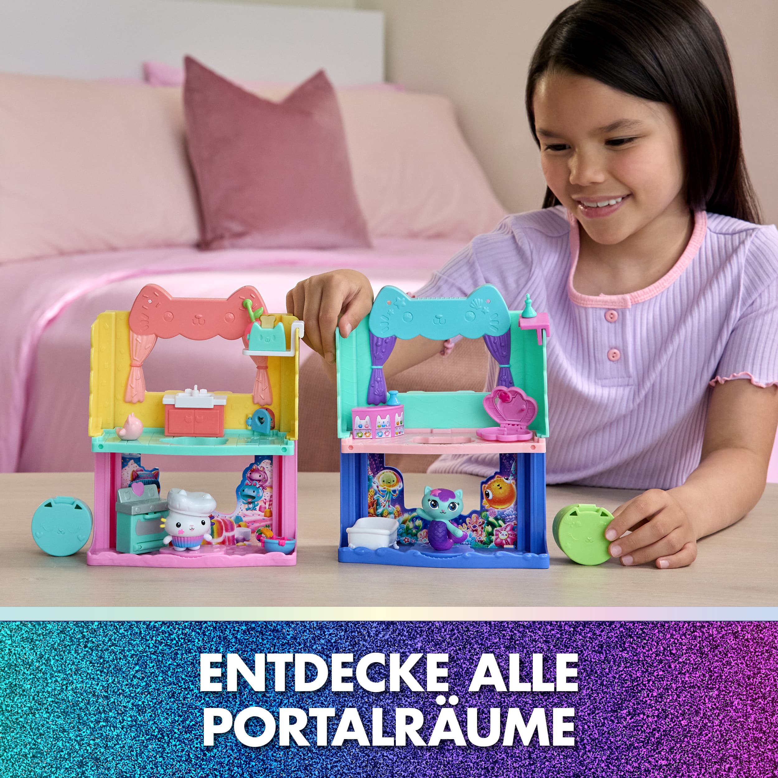 Produktbild Gabby’s Dollhouse: Der Film – Portal-Raum Spielset mit Katzenfigur 6 von 7