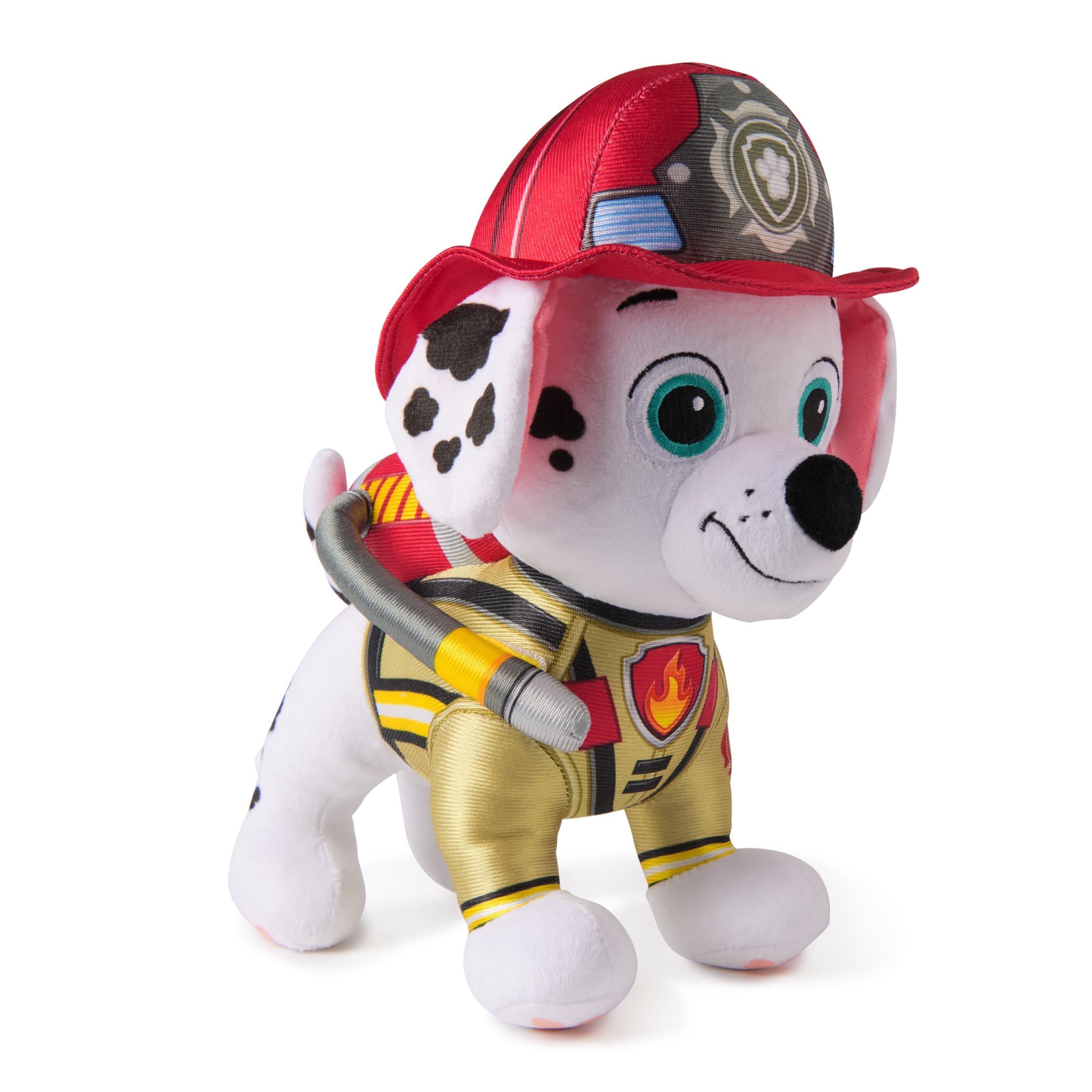 Produktbild PAW Patrol Fire Rescue - Marshall Deluxe Plüschtier, 25 cm groß, in Feuerwehruniform und mit Löschrucksack 2 von 7