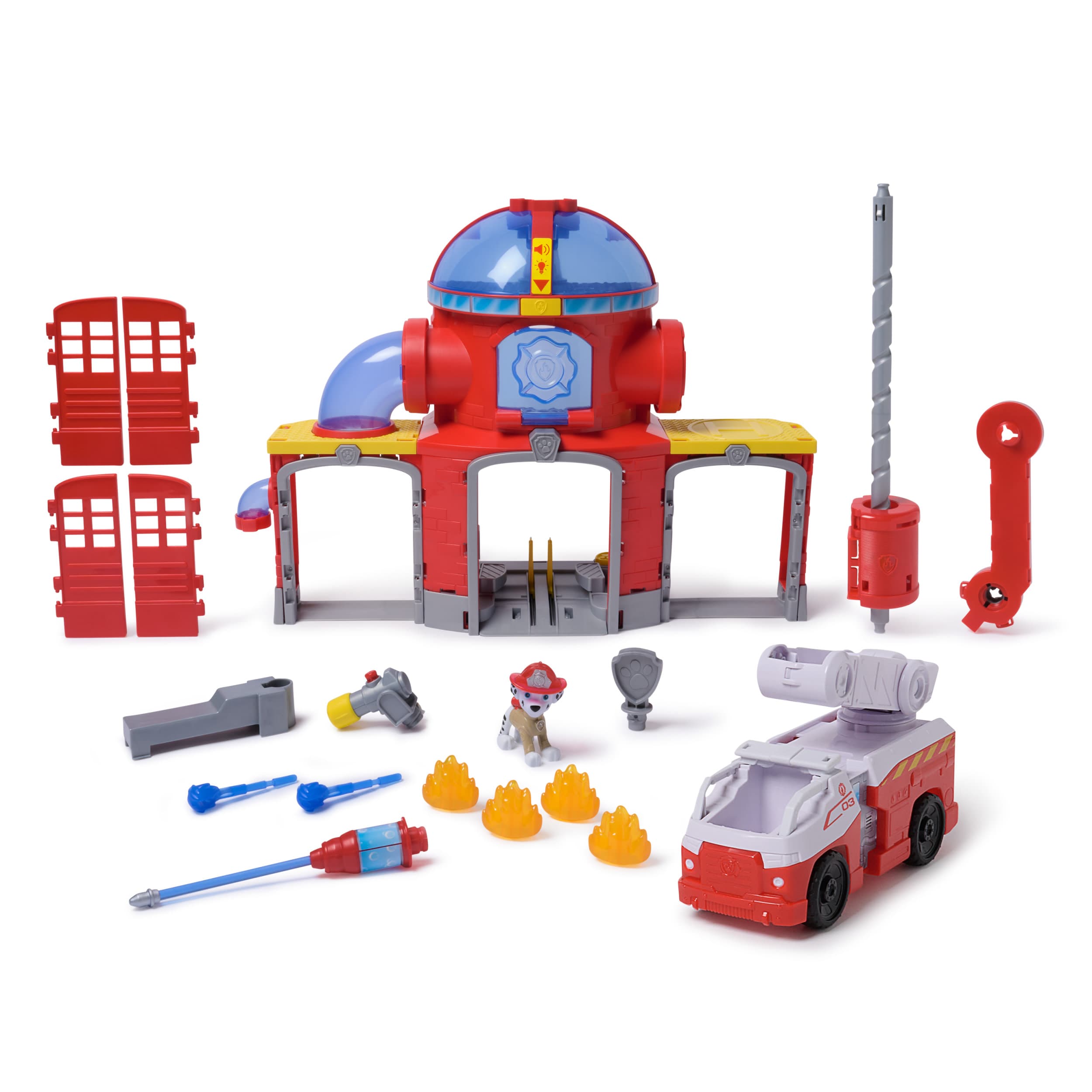 Produktbild PAW Patrol Fire Rescue - Feuerwehr-Station Spielset mit Geschoss-Abwurf, Licht- und Soundeffekten 6 von 10