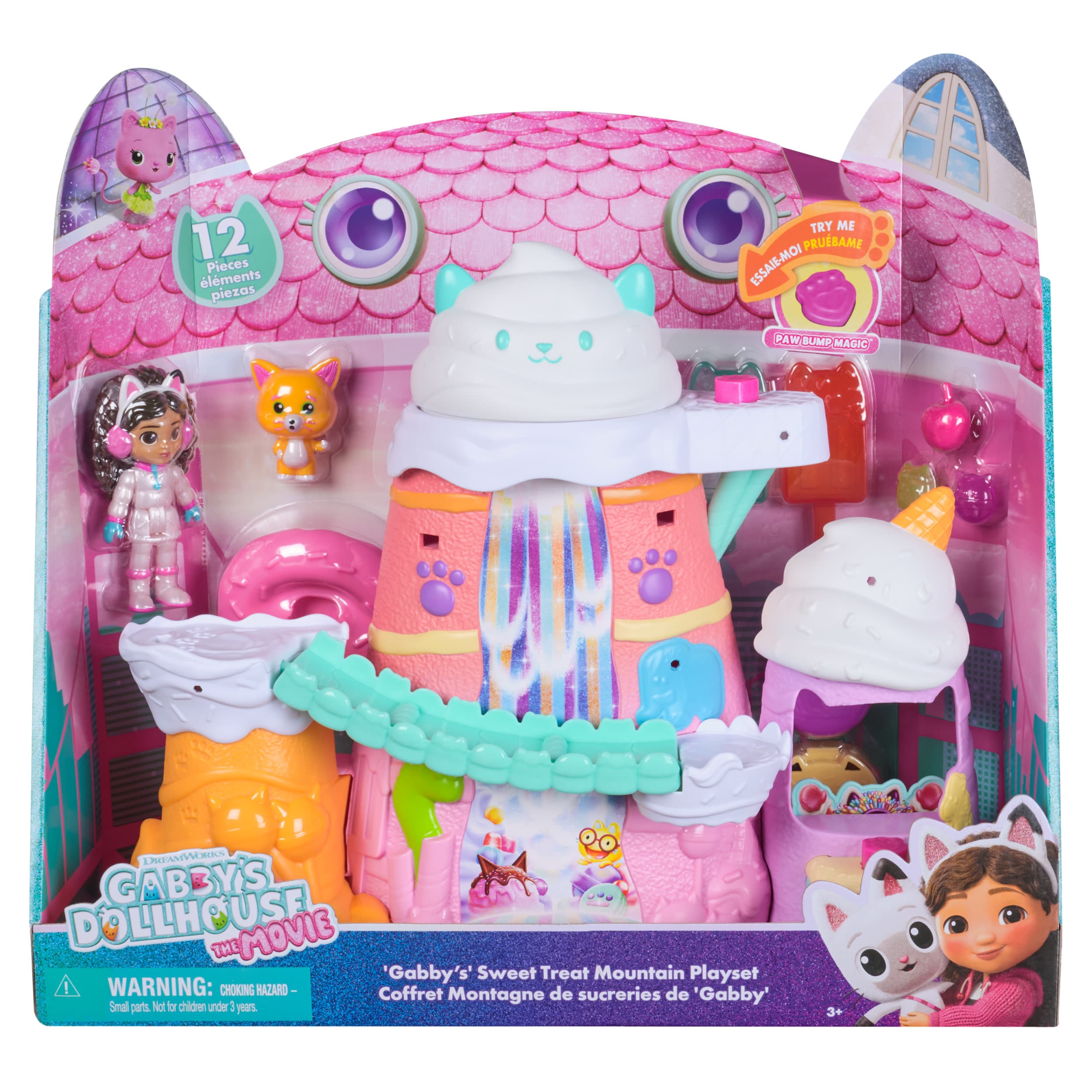Produktbild Gabby’s Dollhouse: Der Film – Zuckerguss-Gebirge Spielset, 12-teiliges Spielset mit Gabby Figur, Leopold & Puppenhaus-Zubehör 8 von 8