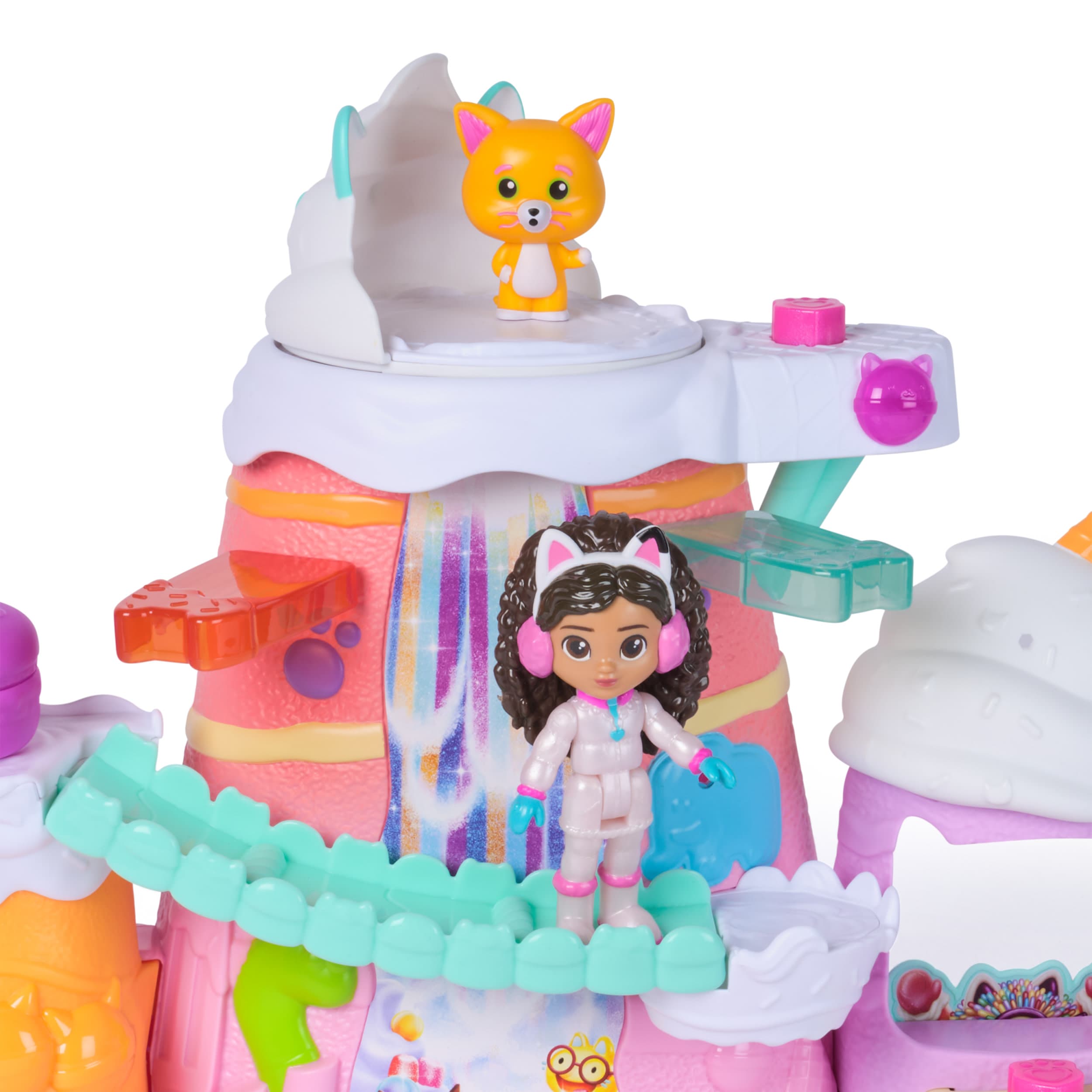 Produktbild Gabby’s Dollhouse: Der Film – Zuckerguss-Gebirge Spielset, 12-teiliges Spielset mit Gabby Figur, Leopold & Puppenhaus-Zubehör 7 von 8