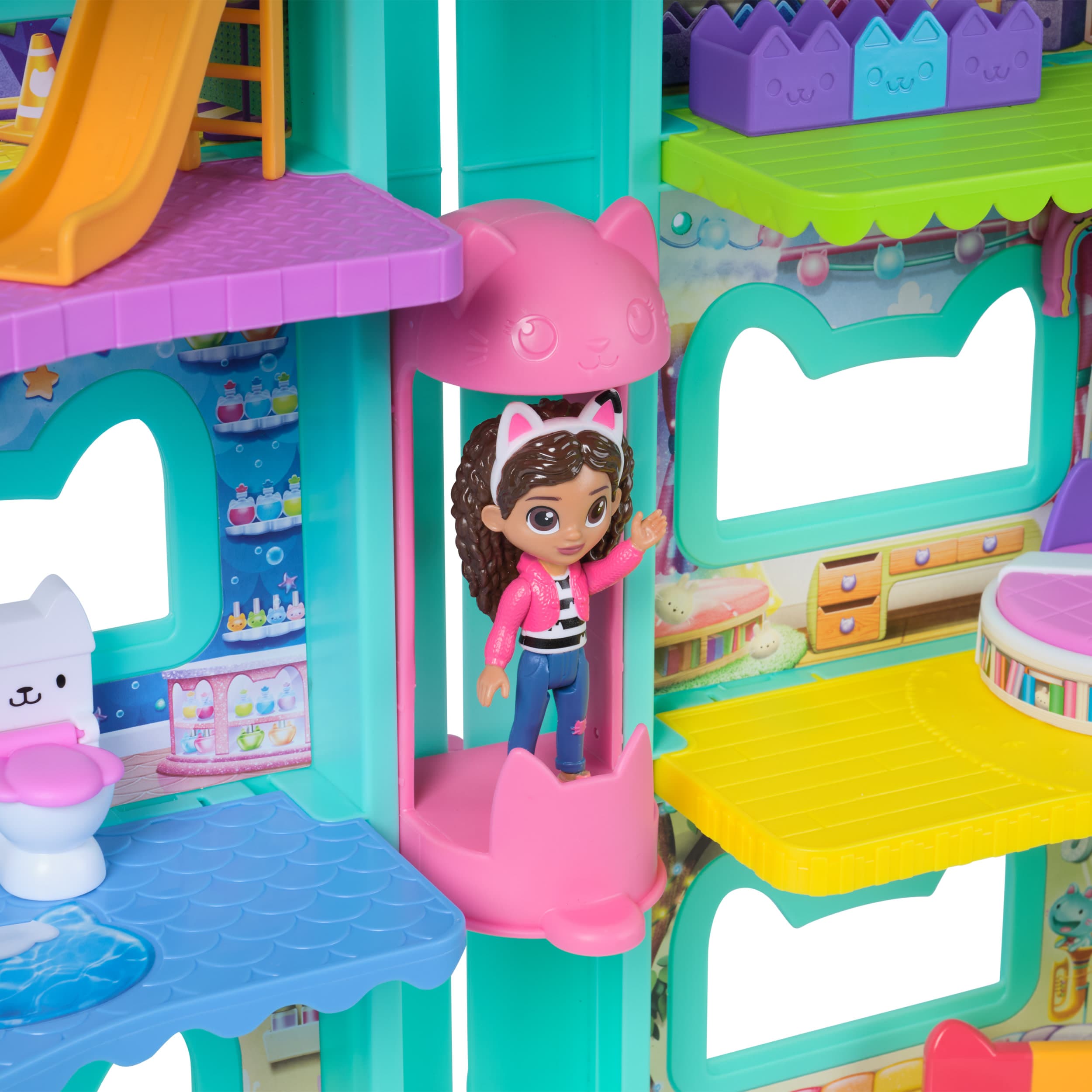 Produktbild Gabby’s Dollhouse: Der Film – Puppenhaus zum Kinofilm, über 60 cm groß, mit Gabby-Figur & Dollhouse Zubehör 5 von 7