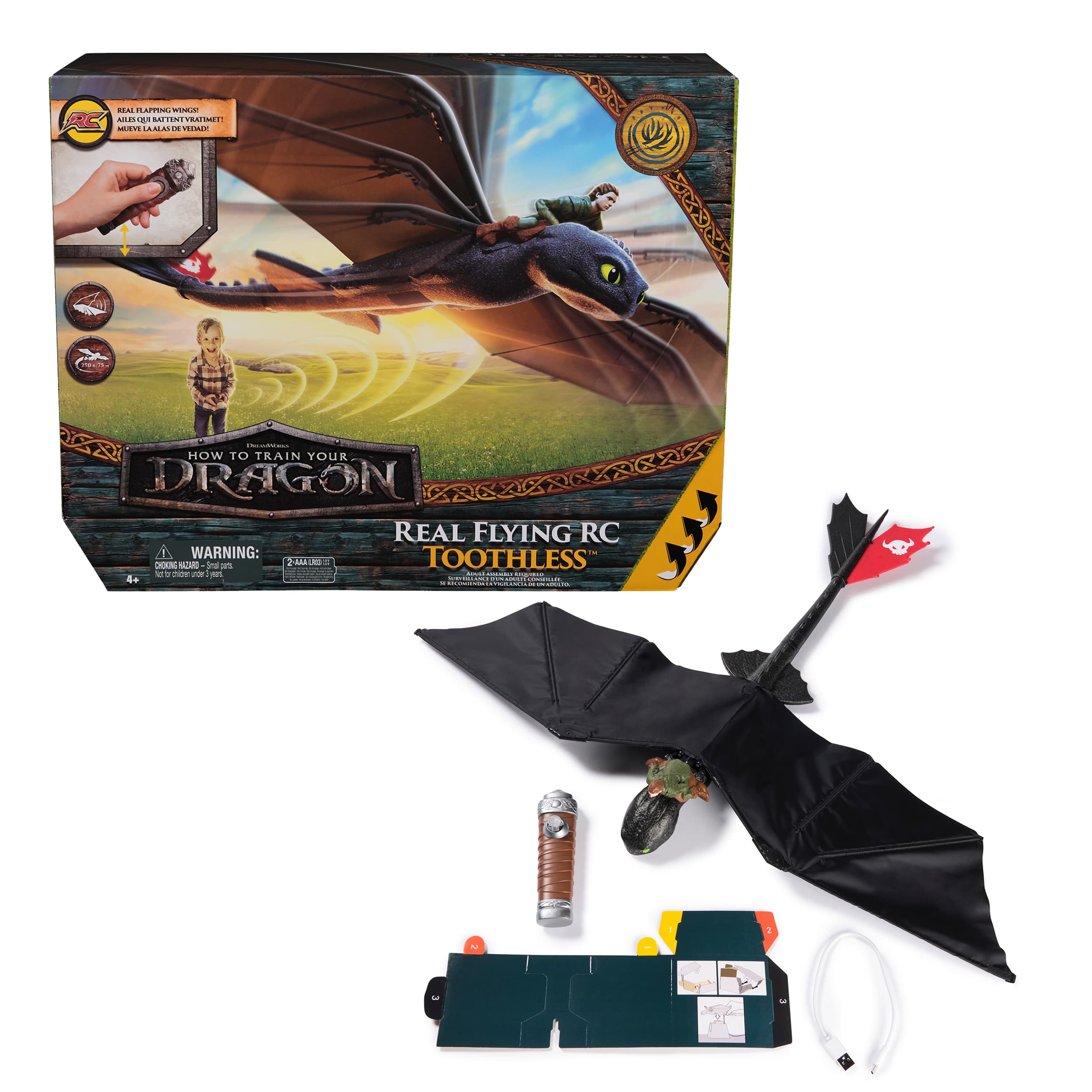 Spin Master RC-Flugdrache Ohnezahn – Magischer Flugspaß für kleine Drachenreiter