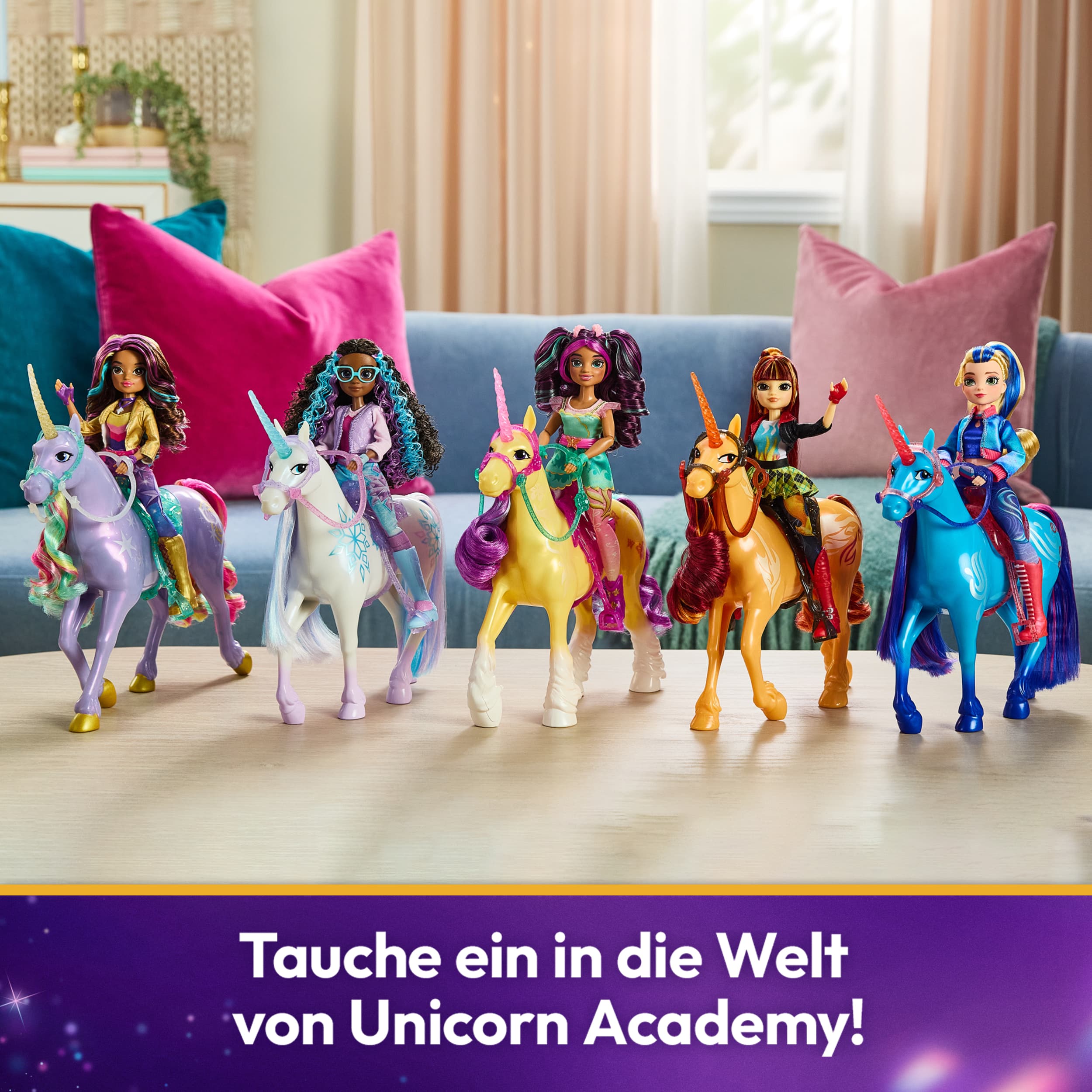 Produktbild Unicorn Academy Set - Rory und Einhorn Storm mit echter Mähne und Schweif sowie Bürste, ca. 12 cm große Originalfiguren zur beliebten Netflix Serie 7 von 7