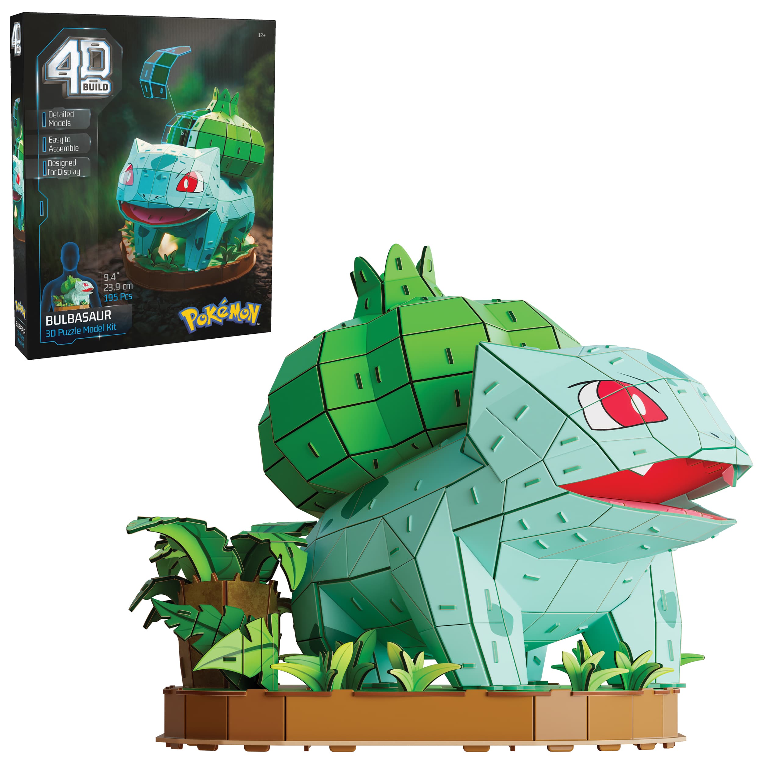 4D Build - Pokémon Bisasam - detailreicher 3D-Modellbausatz