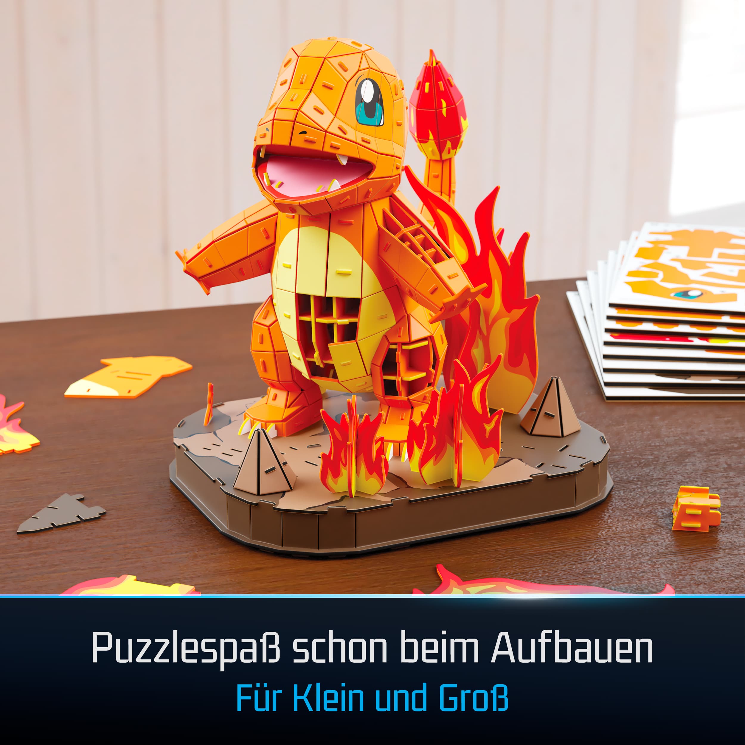Produktbild 4D Build - Pokémon Glumanda - detailreicher 3D-Modellbausatz 3 von 6