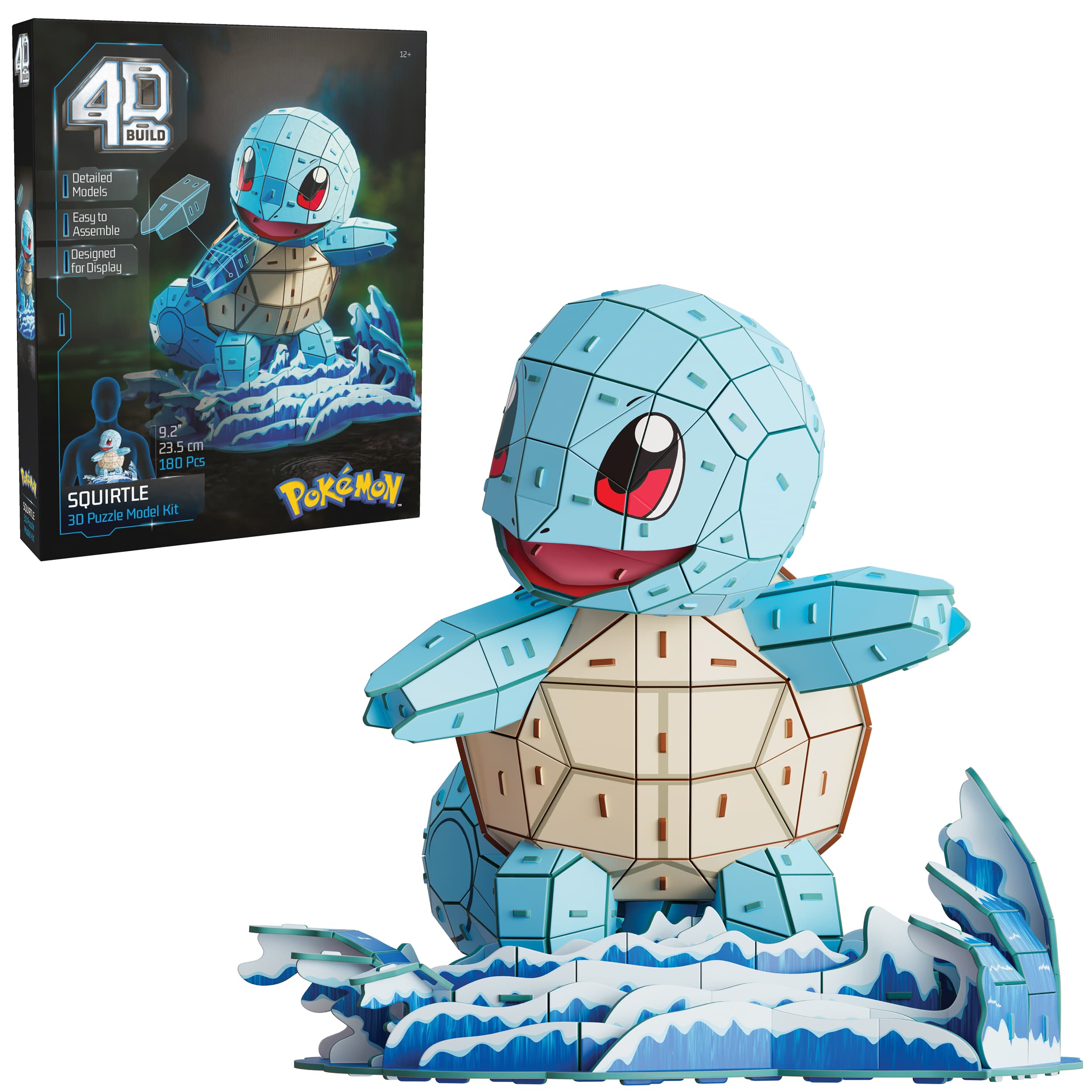 4D Build - Pokémon Schiggy - detailreicher 3D-Modellbausatz