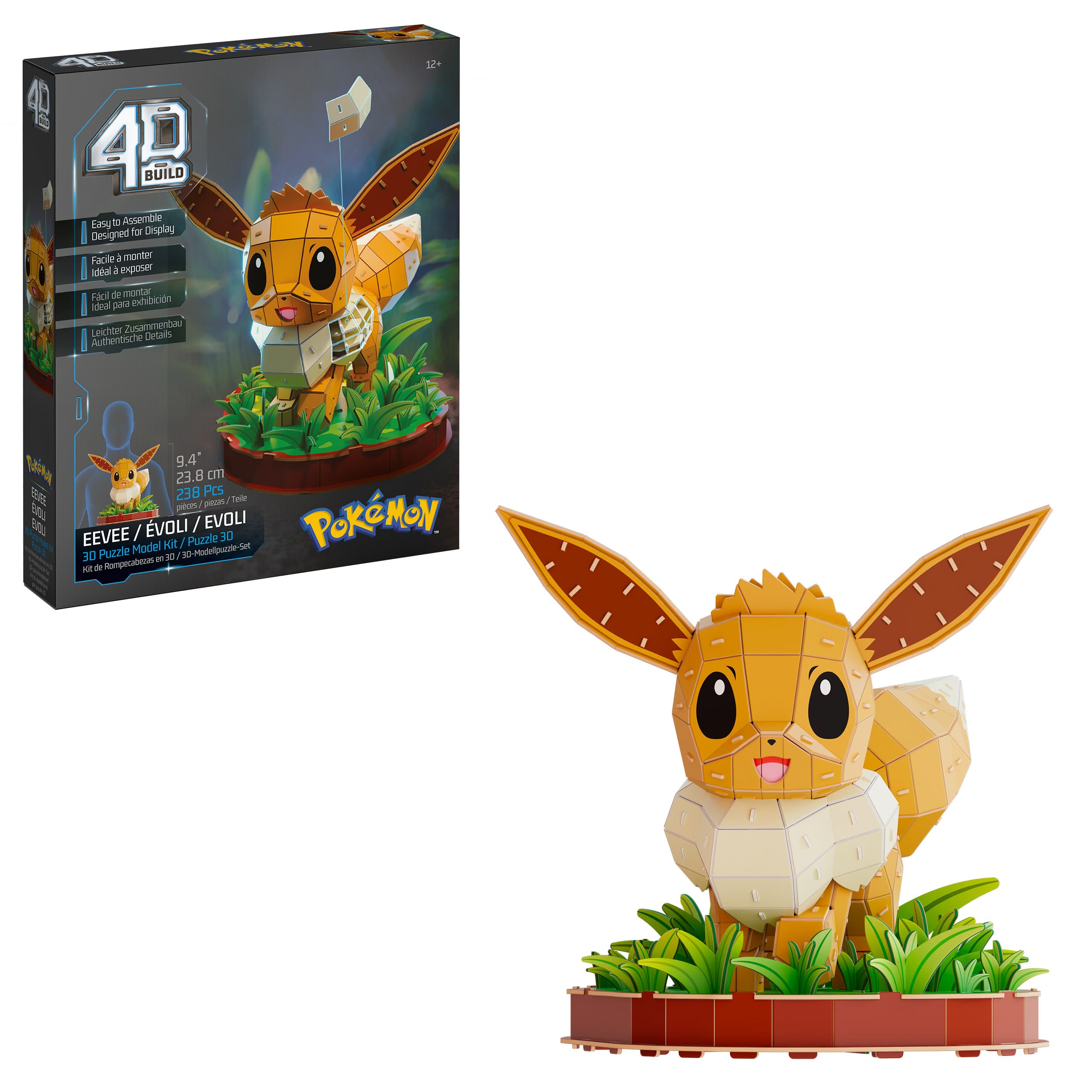 4D Build Pokémon Evoli 3D Puzzle Modellbausatz, 238 Teile