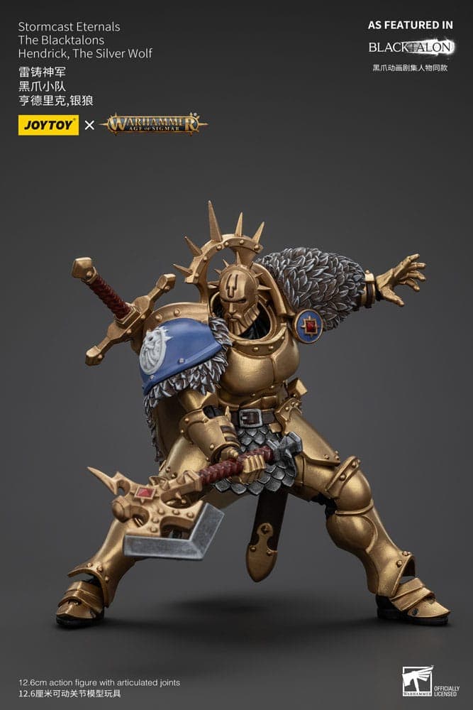 JOYTOY Warhammer Age of Sigmar Hendrick The Silver Wolf Actionfigur 1/18