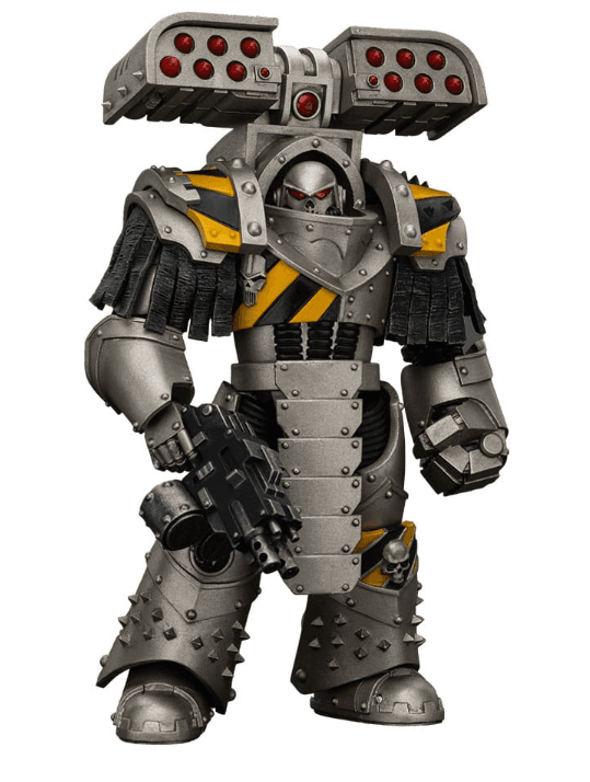 JOYTOY Warhammer Iron Warriors Tyrant Siege Terminator mit Raketenwerfer 1/18