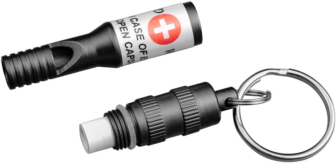 munkees Notfallpfeife mit wasserdichter Kapsel