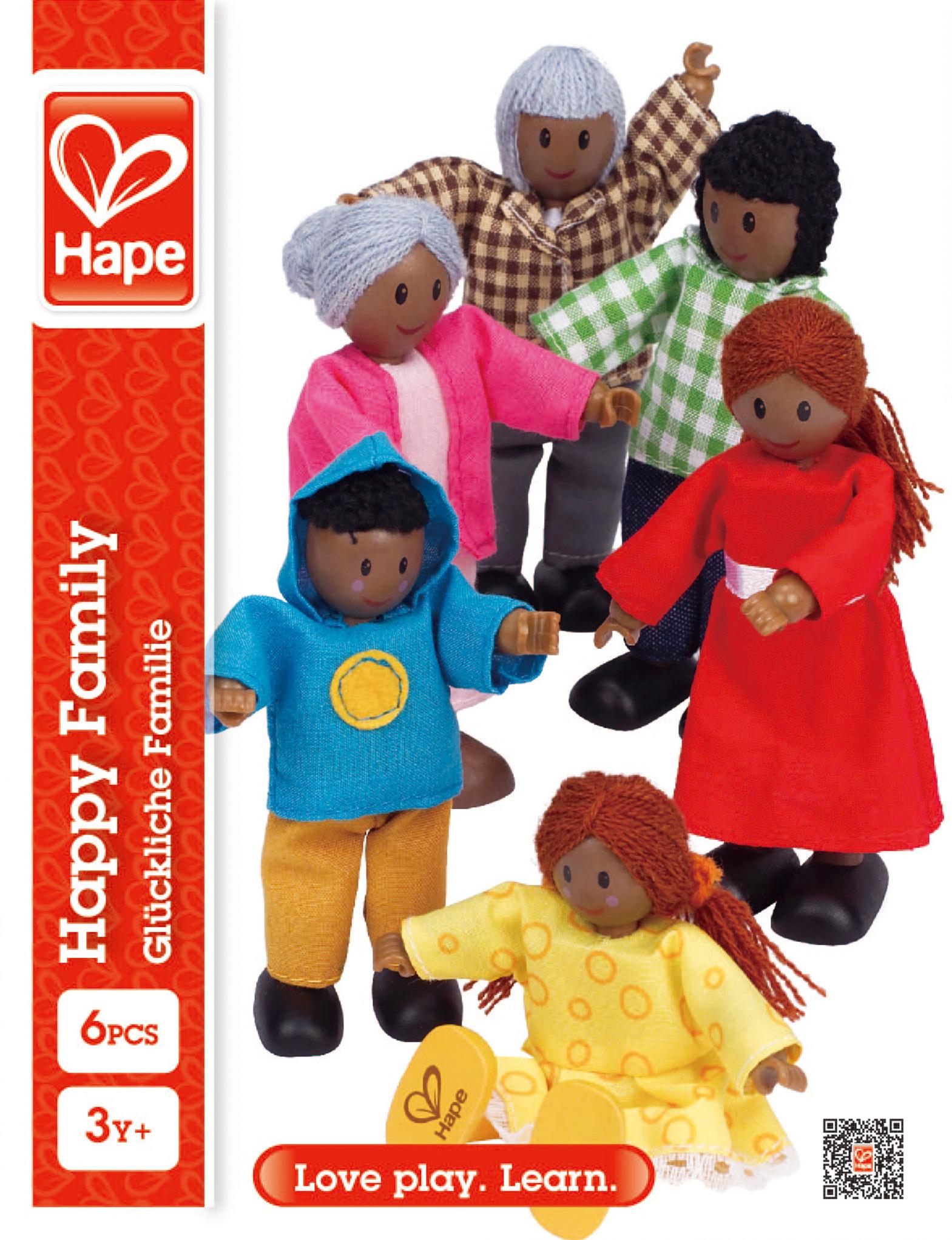 Hape Puppenfamilie – Dunkle Hautfarbe E3501