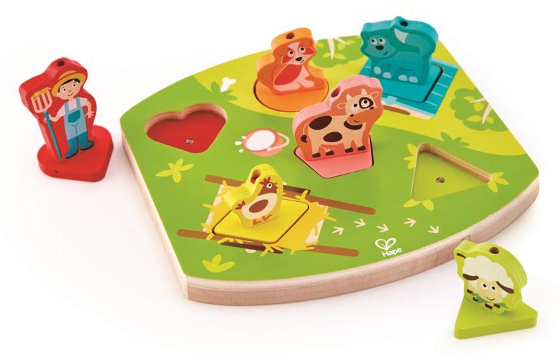 Hape E1614 - Bauernhof-Geräusche-Puzzle