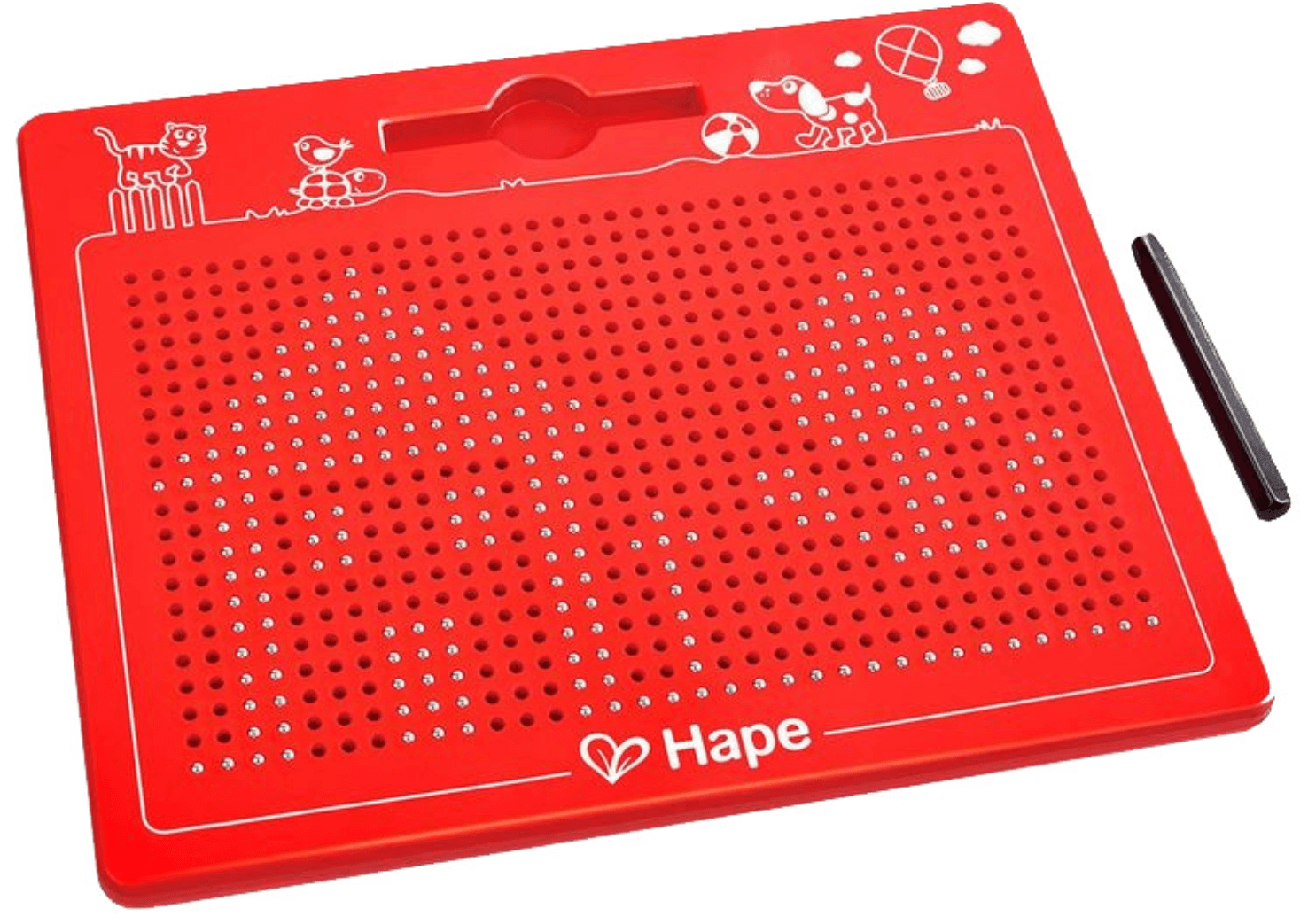 Hape Magnetische Zeichentafel – Groß & Rot | Kreatives Zeichenspiel für Kinder ab 3 Jahren