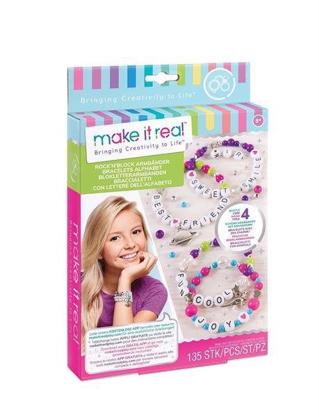 Make it real Rock'n'Block Armbänder - Set zum Herstellen von Namens- und Freundschaftsarmbänder 2901205