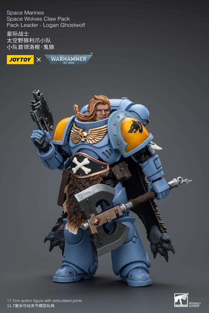 Produktbild Warhammer 40k Actionfigur 1/18 Space Marines Space Wolves Claw Pack Pack Leader -Logan Ghostwolf 12 cm 7 von 8