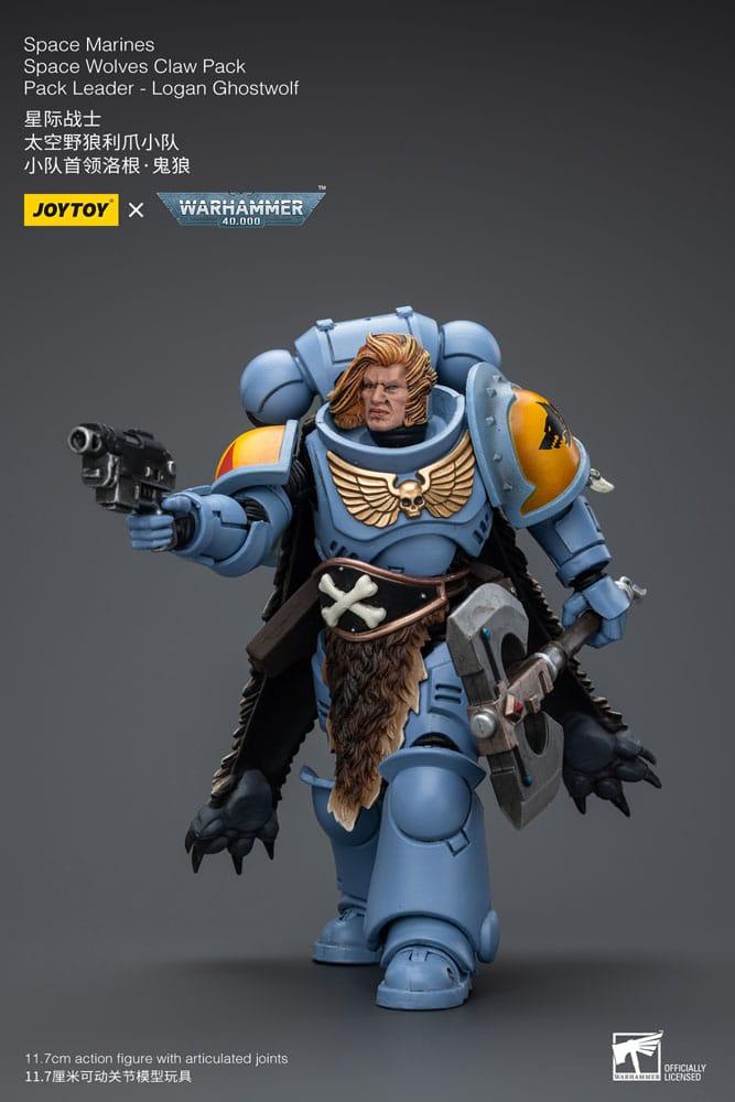Produktbild Warhammer 40k Actionfigur 1/18 Space Marines Space Wolves Claw Pack Pack Leader -Logan Ghostwolf 12 cm 3 von 8