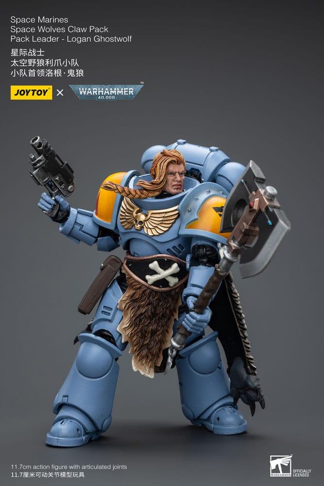 Produktbild Warhammer 40k Actionfigur 1/18 Space Marines Space Wolves Claw Pack Pack Leader -Logan Ghostwolf 12 cm 8 von 8