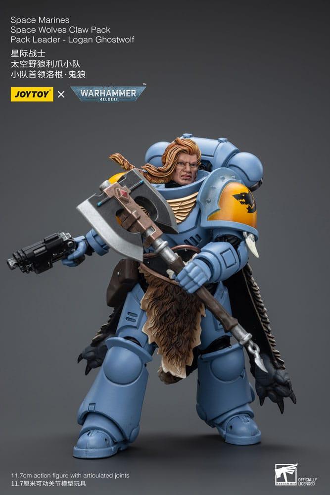 Produktbild Warhammer 40k Actionfigur 1/18 Space Marines Space Wolves Claw Pack Pack Leader -Logan Ghostwolf 12 cm 6 von 8