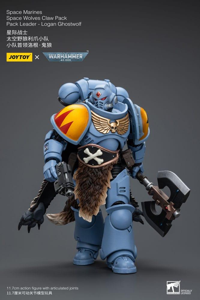 Produktbild Warhammer 40k Actionfigur 1/18 Space Marines Space Wolves Claw Pack Pack Leader -Logan Ghostwolf 12 cm 5 von 8