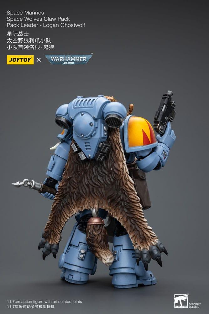 Produktbild Warhammer 40k Actionfigur 1/18 Space Marines Space Wolves Claw Pack Pack Leader -Logan Ghostwolf 12 cm 2 von 8