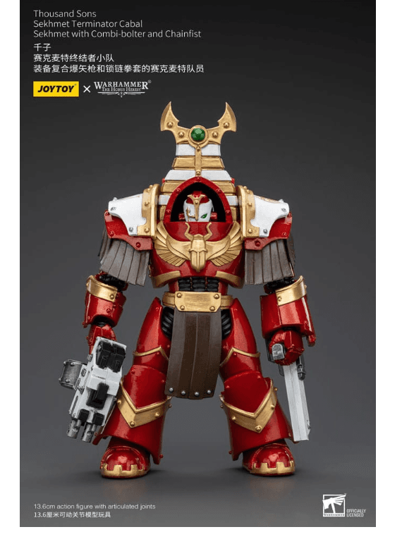 Warhammer The Horus Heresy Actionfigur 1/18 Thousand Sons Sekhmet Terminator Cabal Sekhmet with Combi-Bolter and Chainfist 14 cm
