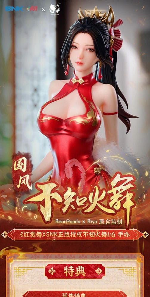 BearPanda The King of Fighters Mai Shiranui Hong Shang Wu Ver. PVC-Statue 1/6, 40 cm