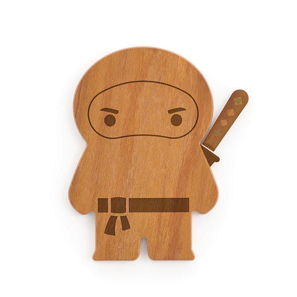 OTOTO Ninja Schneidebrett mit Messer