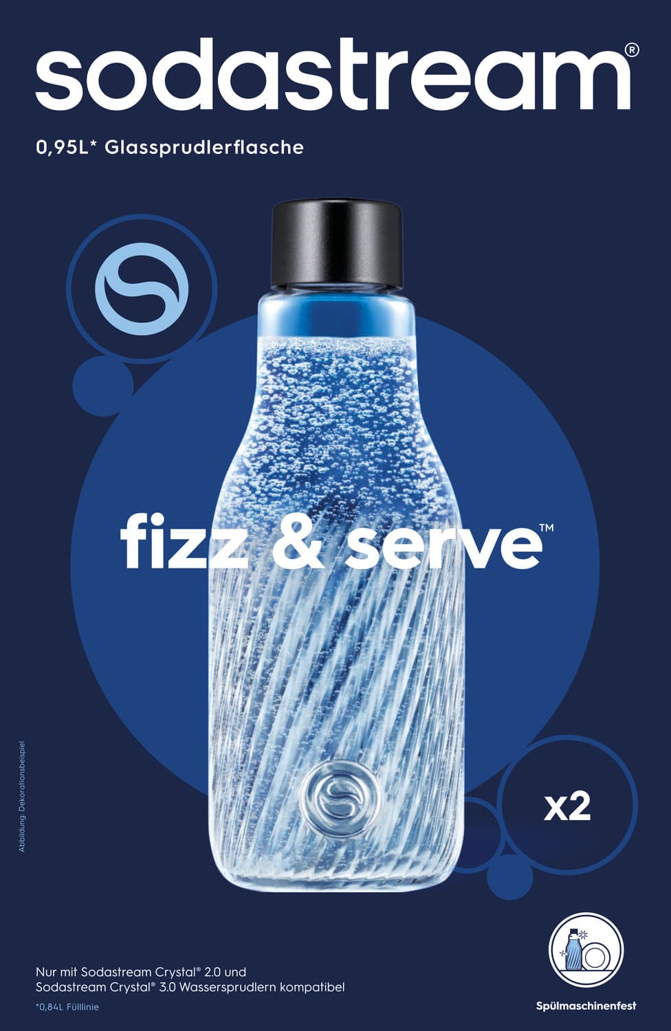 SodaStream® Glaskaraffe Crystal 1l 2er Pack