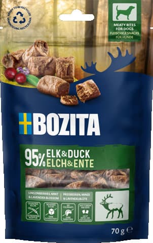 BOZITA Hundesnack Meaty Bites Elch und Ente