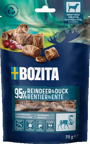 BOZITA Hundesnack Meaty Bites Rentier und Ente