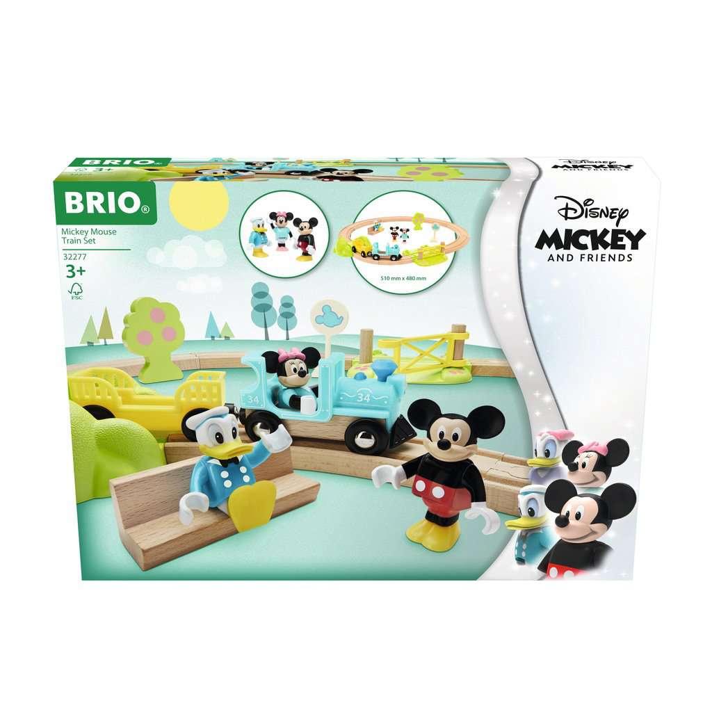 BRIO World 32277 Micky Maus Eisenbahn-Set - Ergänzung der BRIO Holzeisenbahn - Empfohlen ab 3 Jahren