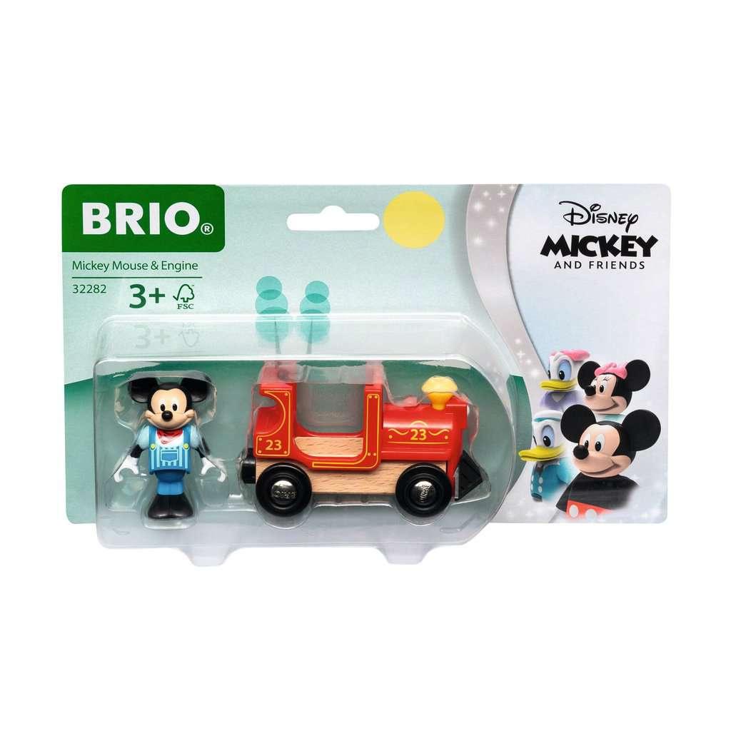 BRIO World 32282 Micky Maus Lokomotive - Ergänzung für die BRIO Holzeisenbahn - Empfohlen ab 3 Jahren