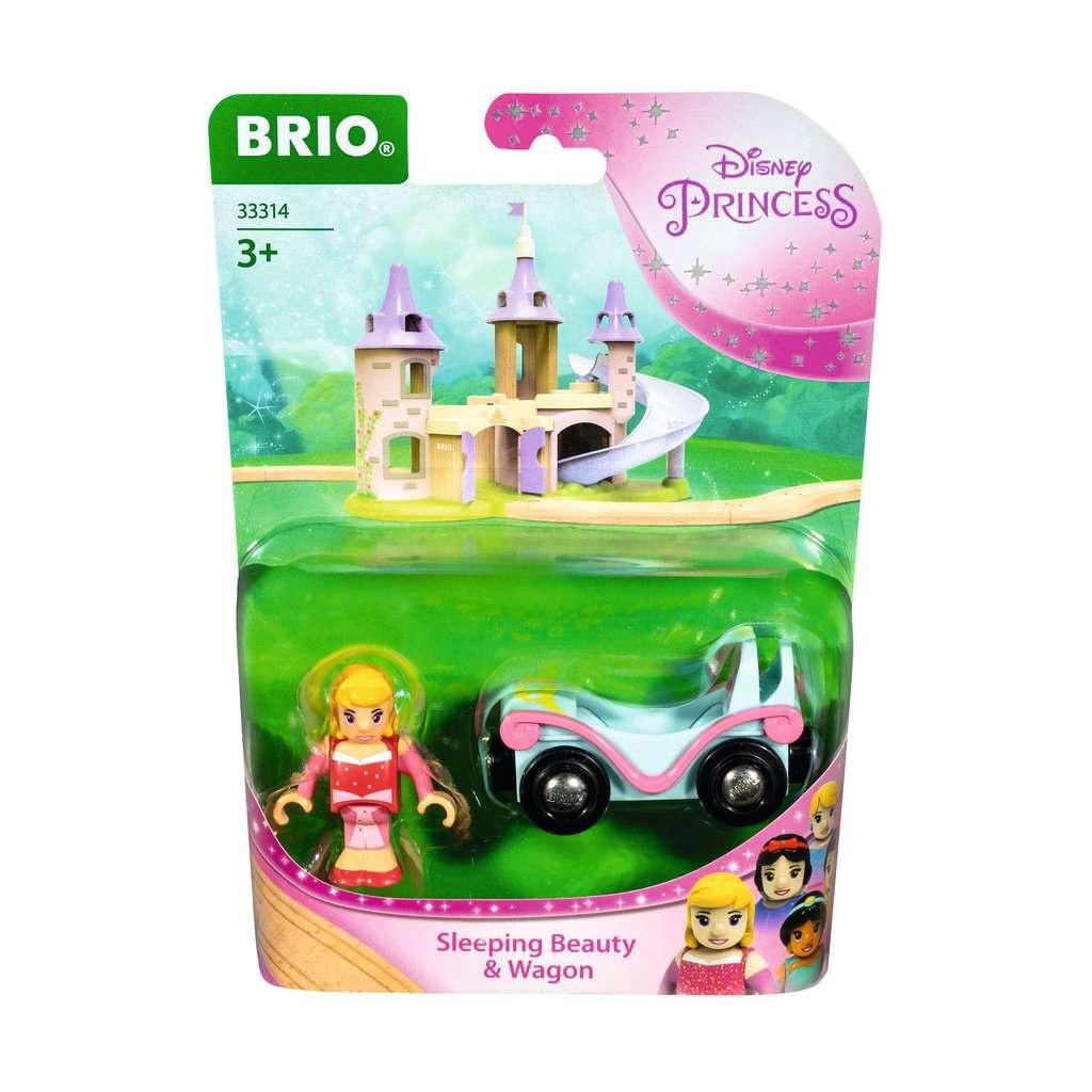 BRIO Disney Princess 33314 Dornröschen mit Waggon - Ergänzung für die BRIO Holzeisenbahn - Empfohlen ab 3 Jahren
