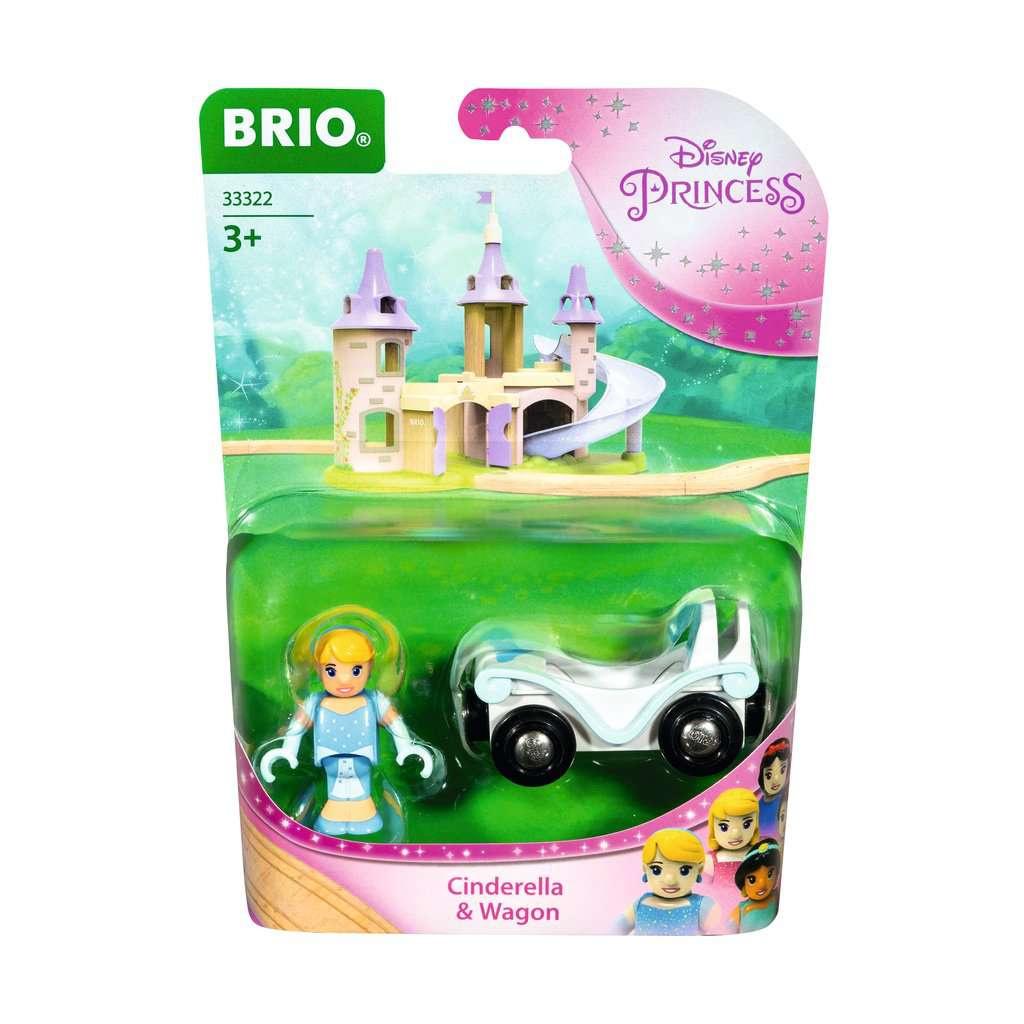 BRIO Disney Princess 33322 Aschenputtel mit Waggon - Ergänzung für die BRIO Holzeisenbahn - Empfohlen ab 3 Jahren