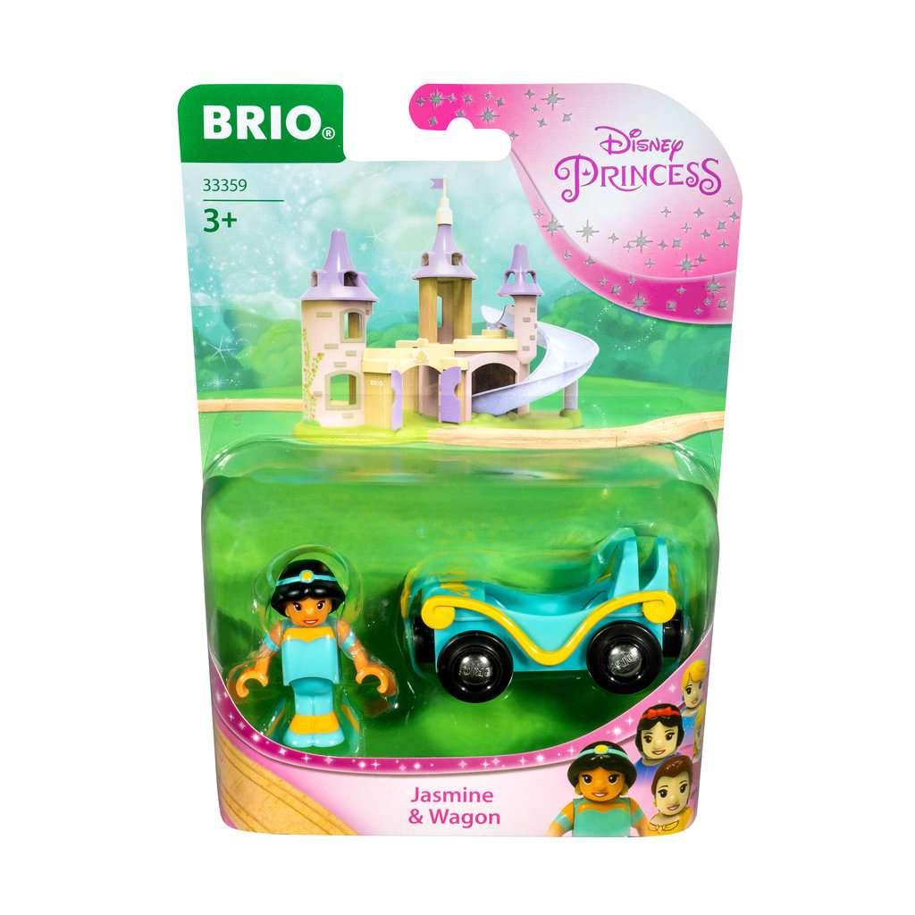 BRIO Disney Princess 33359 Jasmin mit Waggon - Ergänzung für die BRIO Holzeisenbahn - Empfohlen ab 3 Jahren