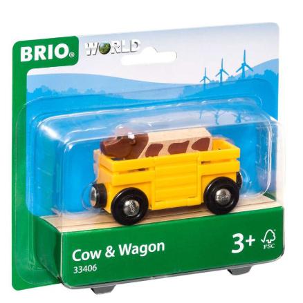 BRIO Bahn - Tierwagen mit Kuh