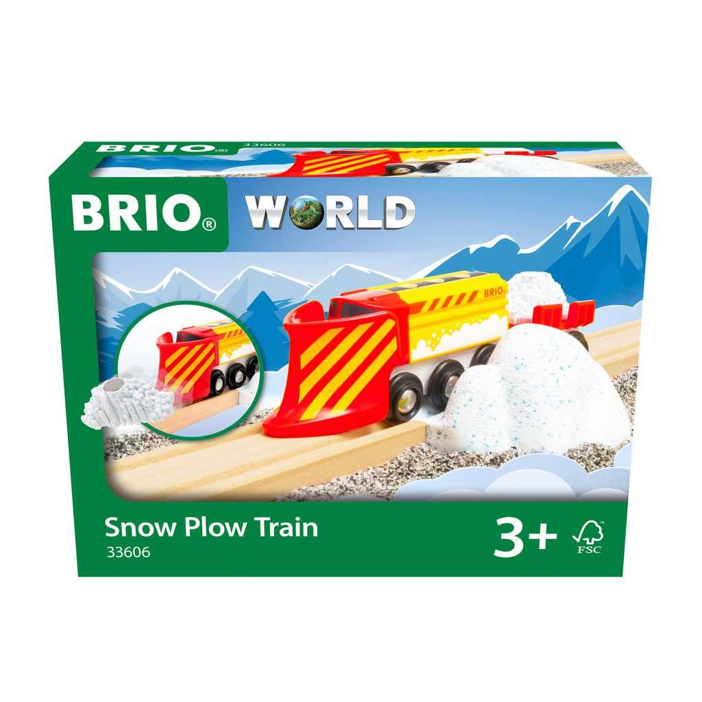 BRIO Bahn - 33606 Schneeräumzug - Winterliche Ergänzung für die BRIO Holzeisenbahn