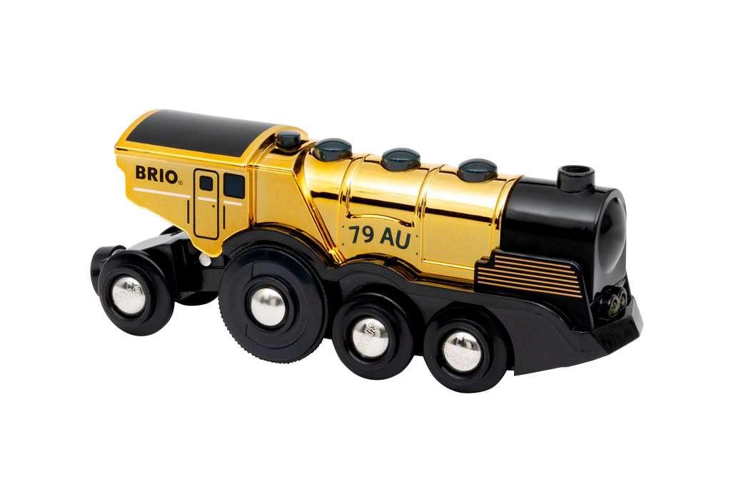 Produktbild BRIO Bahn - 33630 Goldene Batterielok mit Licht und Sound - Mit Auskoppel-Funktion zur Nutzung als Schiebelok 3 von 5