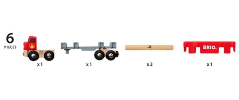 Produktbild BRIO Bahn - Holztransporter mit Magnetladung 4 von 5