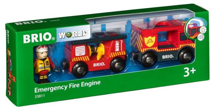 BRIO Bahn - Feuerwehr-Leiterfahrzeug mit Licht und Sound