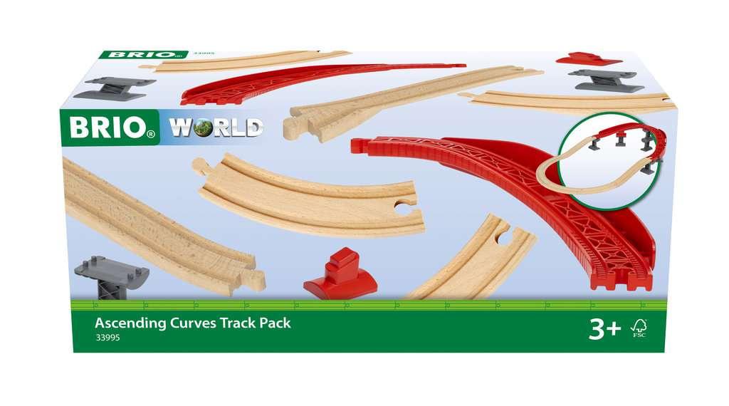 BRIO Bahn - BRIO World 33995 Schienenpaket Berg und Tal 16-teiliges Schienenpaket