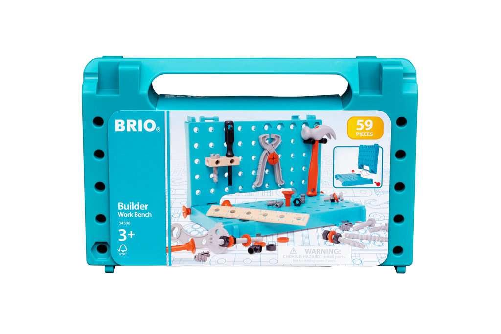 BRIO Builder - Werkbank-Koffer - Perfektes Einstiegs-Set für kleine Handwerker